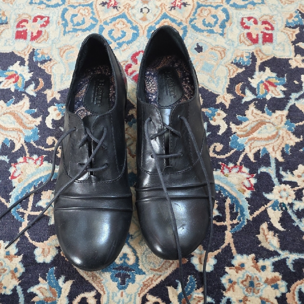 Born Black Leather Women's Flats